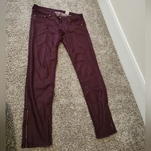 H&M Stretch Burgundy Skinny Jeans